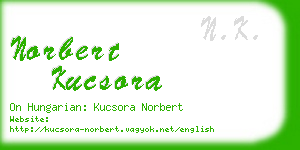 norbert kucsora business card
